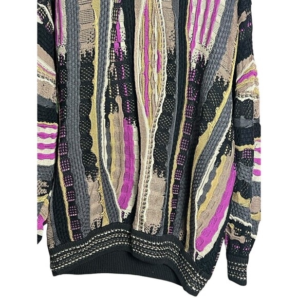 Carlo Alberto Sweater Mens Size XL Australian Hip Hop Coogi Style Vintage 3D 90s - Picture 3 of 12